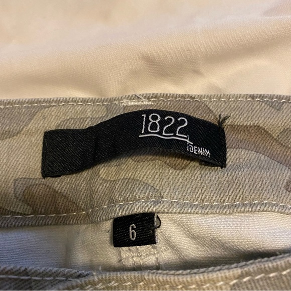 1822 Denim Camo Skinny Jeans Size 6 - Picture 3 of 4